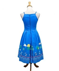 Banned 50s Beach Holiday Dress In Blue