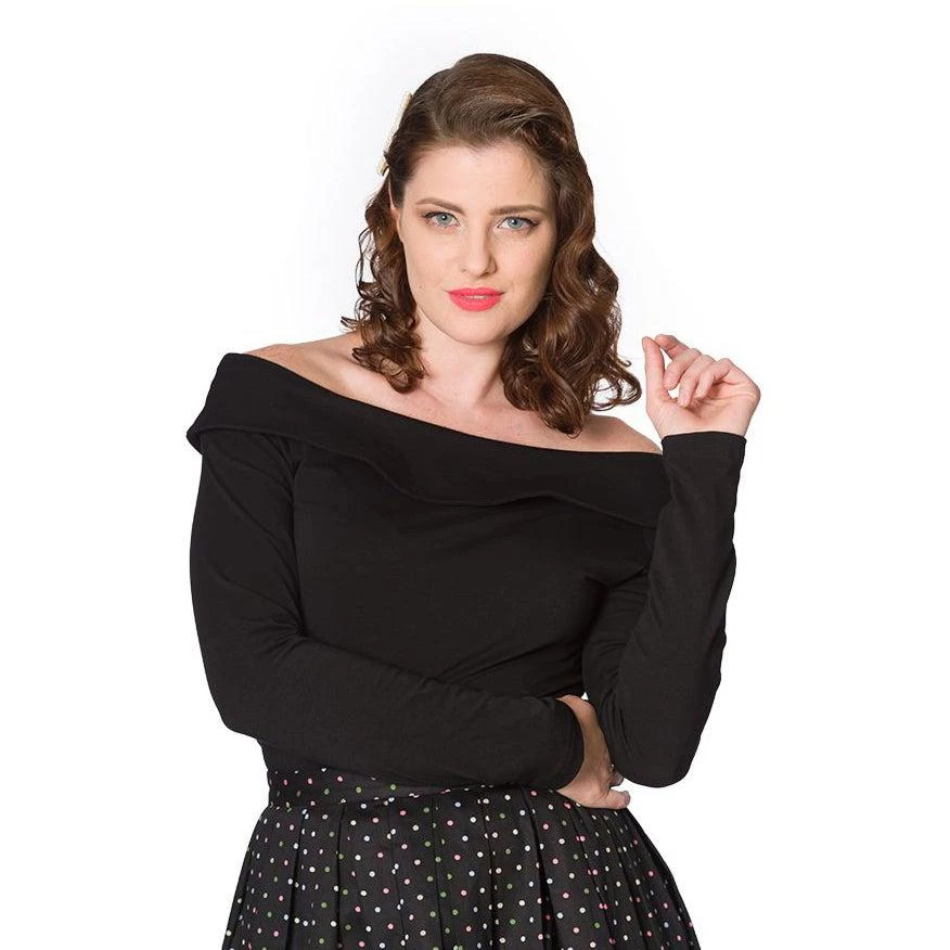 Women's Apparel Banned Bardot Love Top In Black 4 Women's Apparel Banned Bardot Love Top In Black