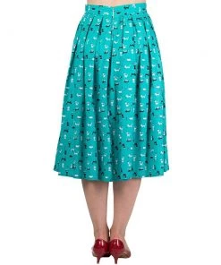 Women's Apparel Banned Bright Lights Kitty Skirt In Turquoise