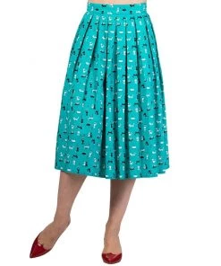 Women's Apparel Banned Bright Lights Kitty Skirt In Turquoise