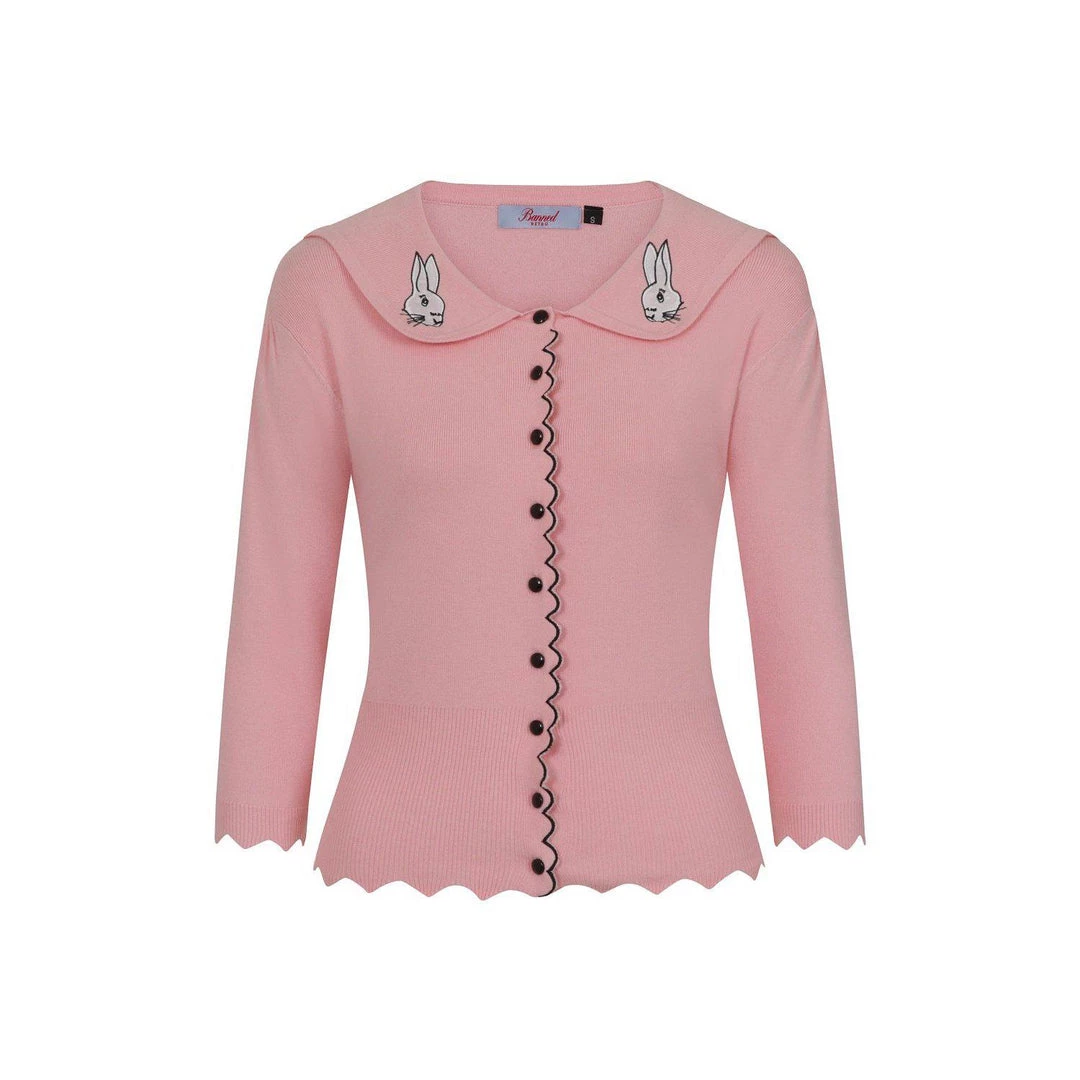 Women's Apparel Banned Bunny Hop Cardigan In Pink 3 Women's Apparel Banned Bunny Hop Cardigan In Pink