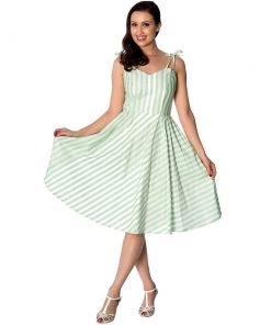 Banned Candy Stripe Sundress In Mint Women's Apparel