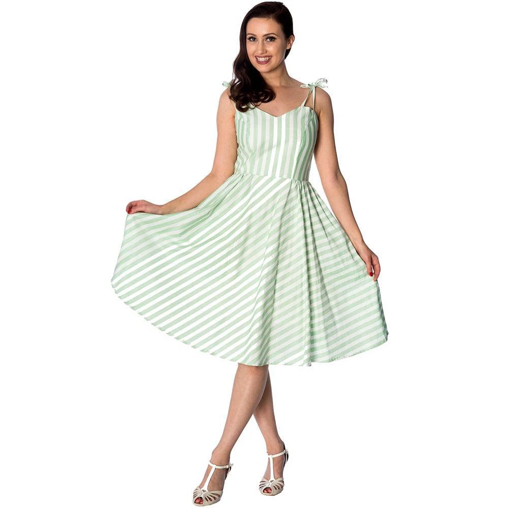 Banned Candy Stripe Sundress In Mint Women's Apparel 3 Banned Candy Stripe Sundress In Mint Women's Apparel