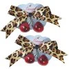 Banned Leopard & Cherries Hair Clip Set