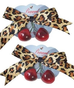 Banned Leopard & Cherries Hair Clip Set