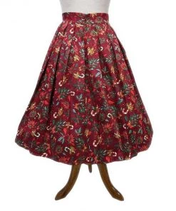 Banned Christmas Skirt In Burgundy