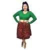 Banned Christmas Skirt In Burgundy