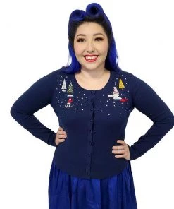 Women's Apparel Banned Christmas Town Cardigan