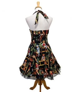 Women's Apparel Banned Cowgirl Halter Flare Dress