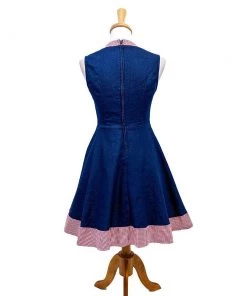 Women's Apparel Banned Diner Days Dress In Navy & Gingham