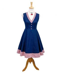 Women's Apparel Banned Diner Days Dress In Navy & Gingham