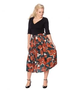 Banned Dreamy Days Pleated Floral Skirt