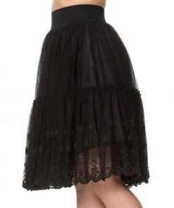 Women's Apparel Banned First Sight Tulle Flare Skirt In Black