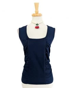 Banned Head Over Heels Top In Midnight Blue