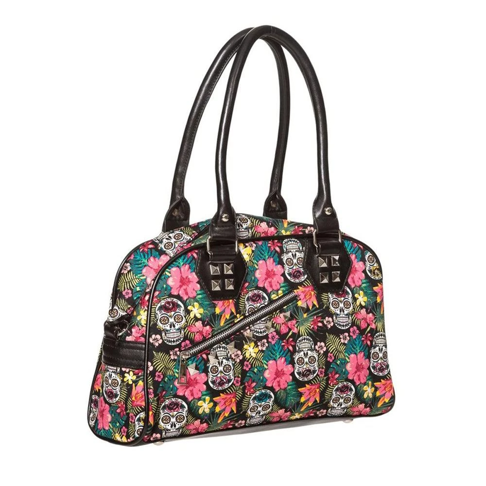 Banned Hibiscus Sugar Skull Purse 3 Banned Hibiscus Sugar Skull Purse