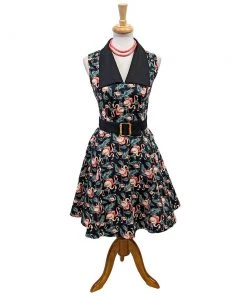 Women's Apparel Banned Honnie Flamingo Flare Dress In Black