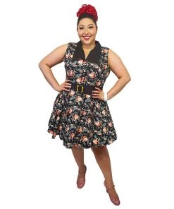 Women's Apparel Banned Honnie Flamingo Flare Dress In Black