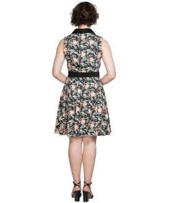 Women's Apparel Banned Honnie Flamingo Flare Dress In Black