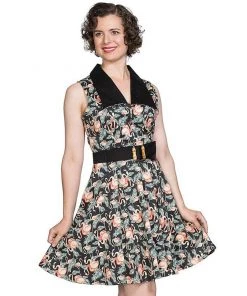 Women's Apparel Banned Honnie Flamingo Flare Dress In Black