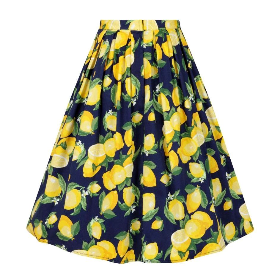Banned Lemon Pleat Skirt In Navy Women's Apparel 3 Banned Lemon Pleat Skirt In Navy Women's Apparel