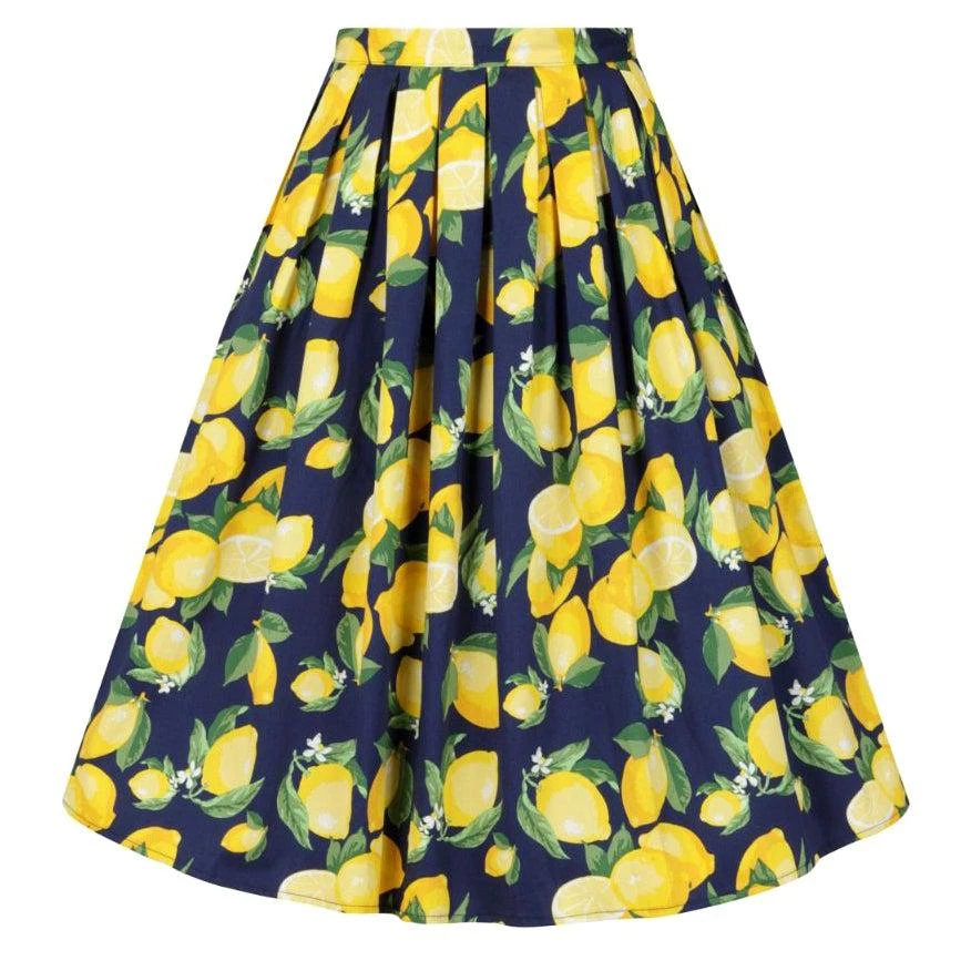 Banned Lemon Pleat Skirt In Navy Women's Apparel 4 Banned Lemon Pleat Skirt In Navy Women's Apparel