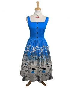 Women's Apparel Banned Apparel Paris Button Dress In Blue 10 Women's Apparel Banned Apparel Paris Button Dress In Blue
