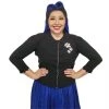 Women's Apparel Banned Paw Print Cardigan In Black
