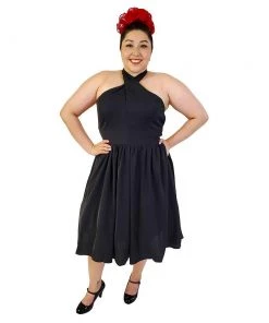 Banned Roisin Halter Dress In Black