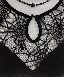 Banned Spider Nights Tops In Black