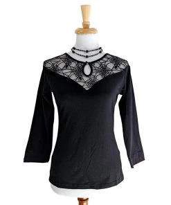 Banned Spider Nights Tops In Black