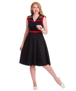 Women's Apparel Banned Strawberry Fields Swing Dress In Black