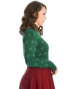 Banned Apparel True Love Cardigan In Green Women's Apparel