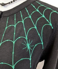 Banned Under Her Spell Cardigan In Black And Green