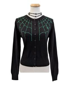 Banned Under Her Spell Cardigan In Black And Green