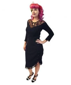 ChicStar Women's Apparel Miss Priss Pinup Ruffle Skirt In Black