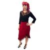 ChicStar Women's Apparel Miss Priss Pinup Ruffle Skirt In Red