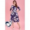 Dolly & Dotty Beatrix Swing Dress In White Rose Print