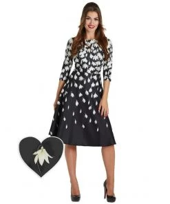 Dolly & Dotty Beatrix Swing Dress In Snowdrop Print