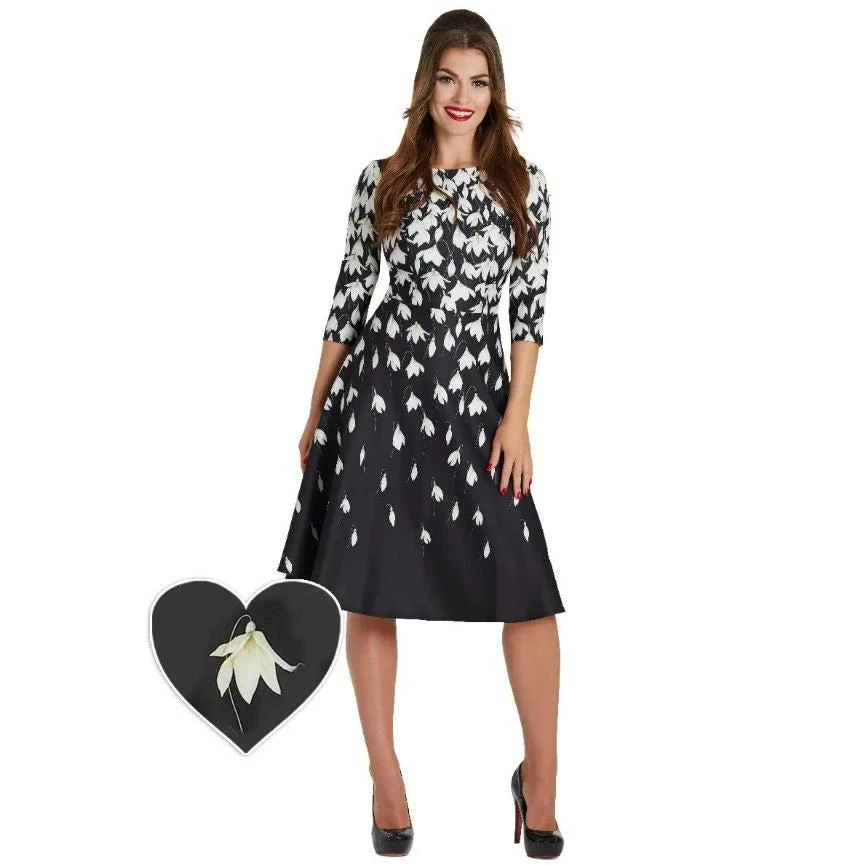 Dolly & Dotty Beatrix Swing Dress In Snowdrop Print 3 Dolly & Dotty Beatrix Swing Dress In Snowdrop Print