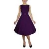 ChicStar Bella Belted Swing Dress In Purple Women's Apparel