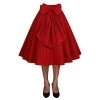 ChicStar Betty Bow Circle Skirt In Red