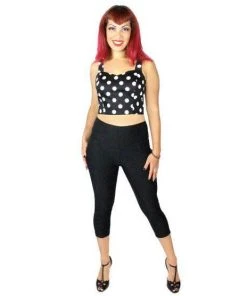 Women's Apparel Hemet Pinup Capris In Black 10 Women's Apparel Hemet Pinup Capris In Black
