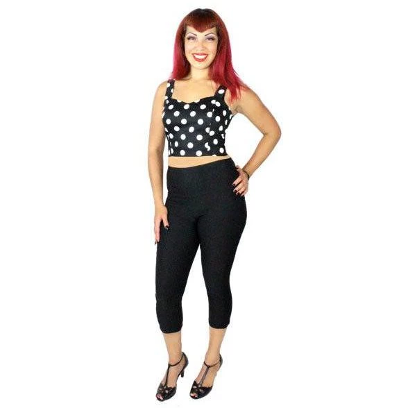 Women's Apparel Hemet Pinup Capris In Black 4 Women's Apparel Hemet Pinup Capris In Black