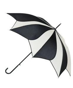 Soake Walking Stick Umbrella In Black And Cream Swirl