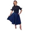 ChicStar Women's Apparel Twyla Twirl Skirt In Blue