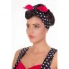 Dolly & Dotty Pinup And Rockabilly Headscarf In Black With White Polka Dots 1 Dolly & Dotty Pinup And Rockabilly Headscarf In Black With White Polka Dots