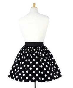 Women's Apparel Hemet Pleated Skirt In Black & White Polka Dot