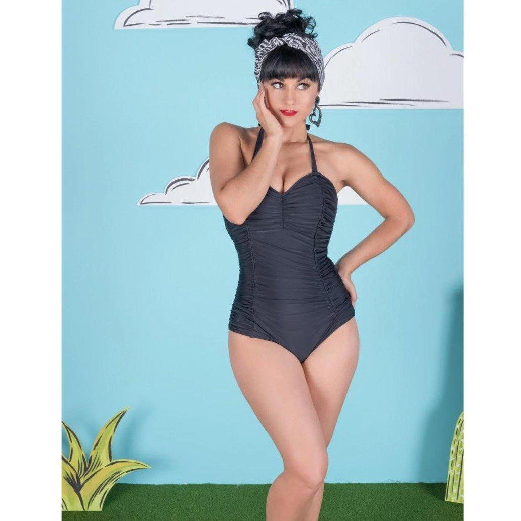 Women's Apparel Tatyana 1-Piece Swimsuit Ruched Rosie In Black 6 Women's Apparel Tatyana 1-Piece Swimsuit Ruched Rosie In Black