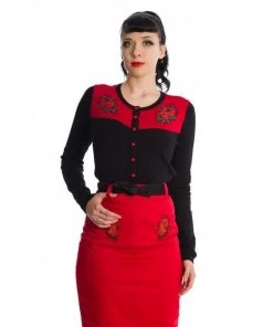 Banned Blooming Rose Cardigan Women's Apparel