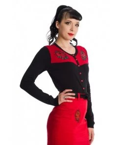 Banned Blooming Rose Cardigan Women's Apparel 8 Banned Blooming Rose Cardigan Women's Apparel